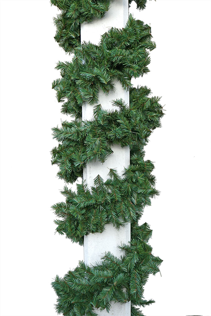 grüne Zweiggirlande mit brauner Seele Ø 28cm