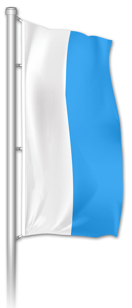 Hochformatfahne Bayern Weiß-Blau