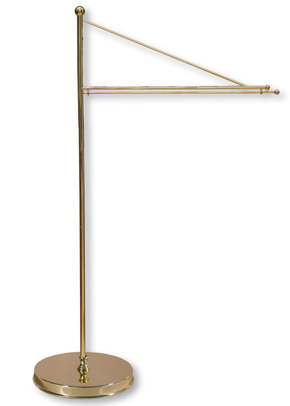 Tischstandartenständer aus Messing, 48 cm / 20 cm Ausladung