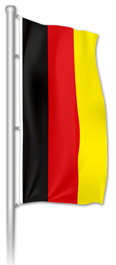 Hochformatfahne BRD Schwarz-Rot-Gold