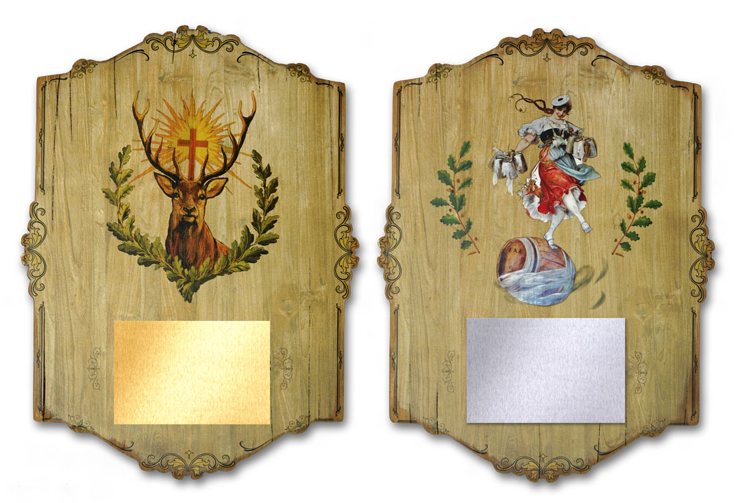 Ehrentafel auf Holz gedruckt Schützen