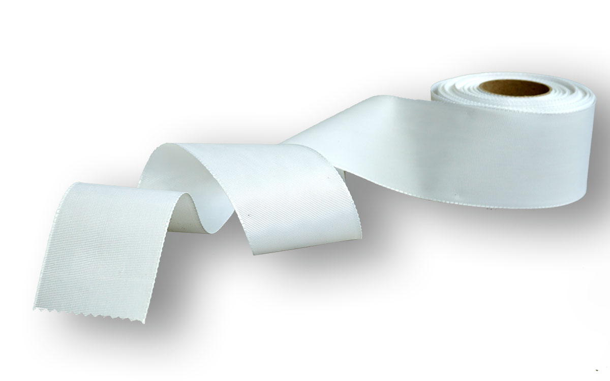 weißes Ripsband