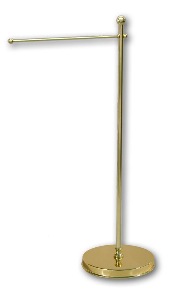 Tischstandartenständer aus Messing, 48 cm / 25 cm Ausladung