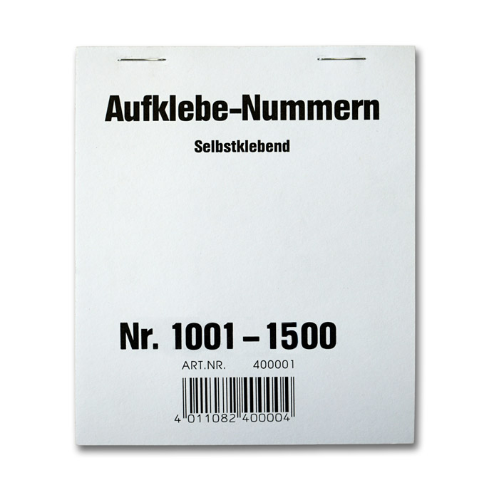Aufklebenummern 1001-1500