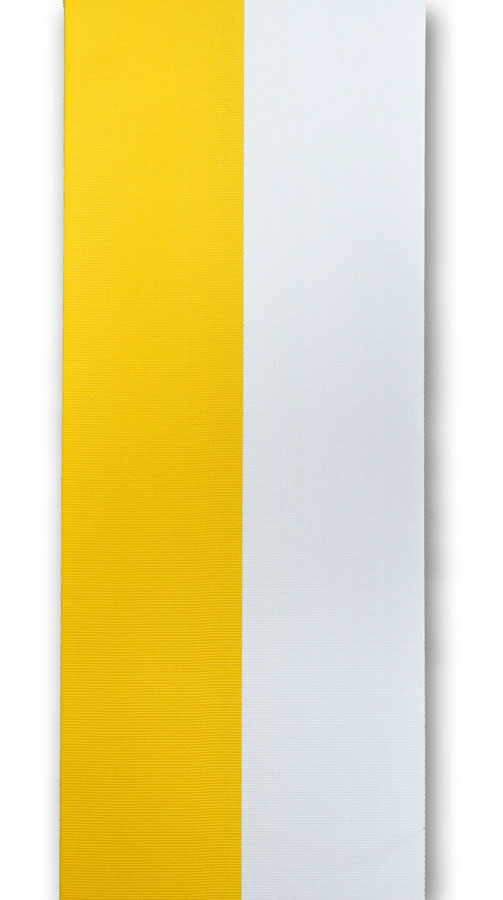 zweifarbiges Ripsband, gelb-weiss
