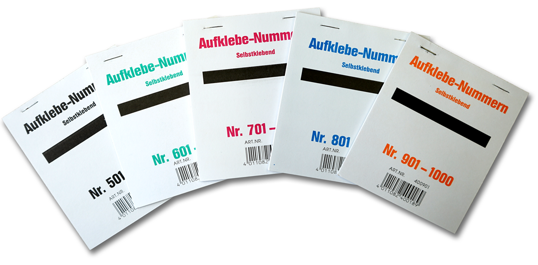 Gewinnaufkleber, 100 Stückweise, Nummern von 501 - 1000