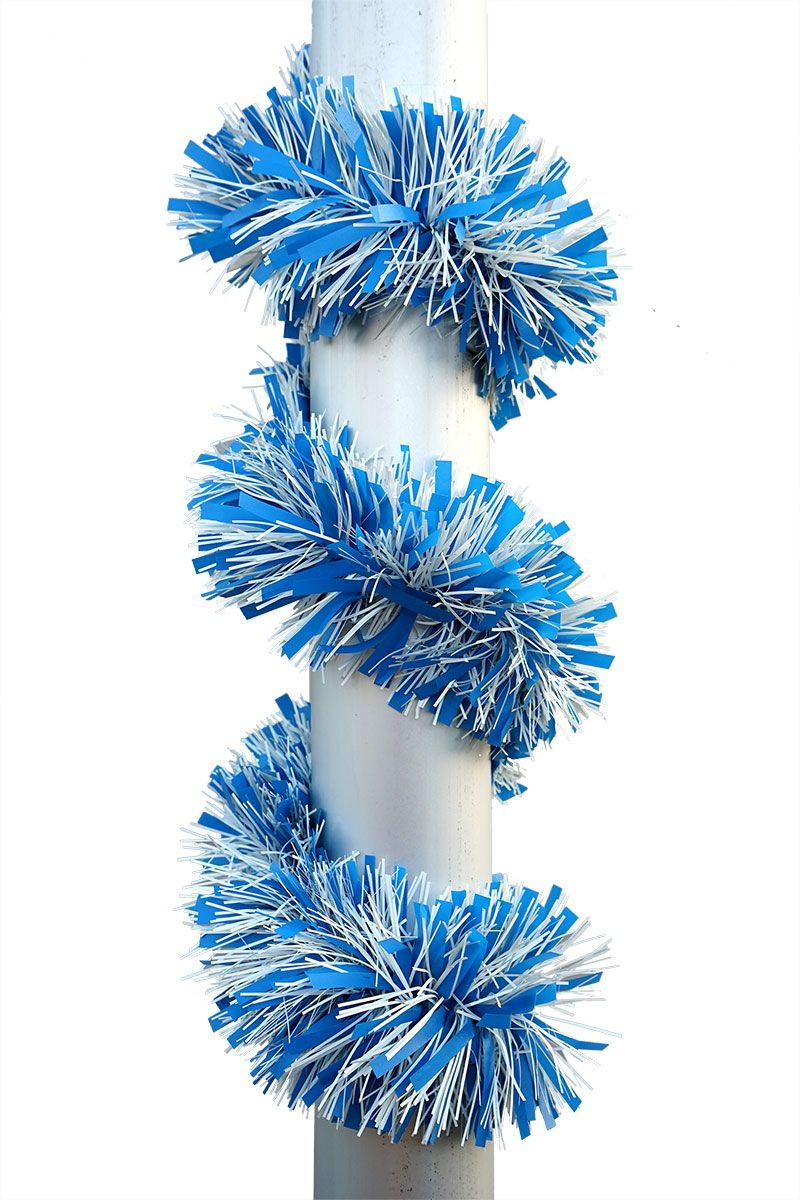 weiss-blaue Dekogirlande Ø12cm, Länge 5m