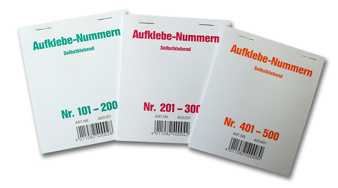 Aufkleber für Gewinne, 100 Stückweise bis Nr. 500