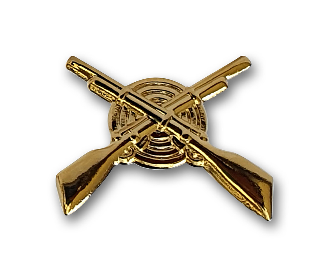 gekreuzte Gewehre in Gold für Schulterstück