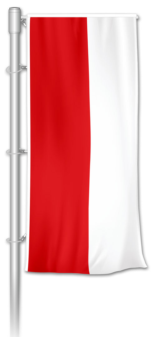 Auslegerfahne Rot-Weiß