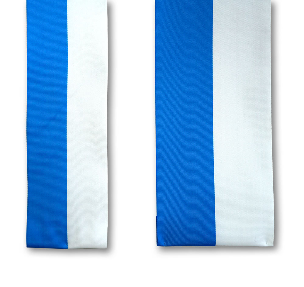 weiß-blaues Ripsband in 2 Breiten