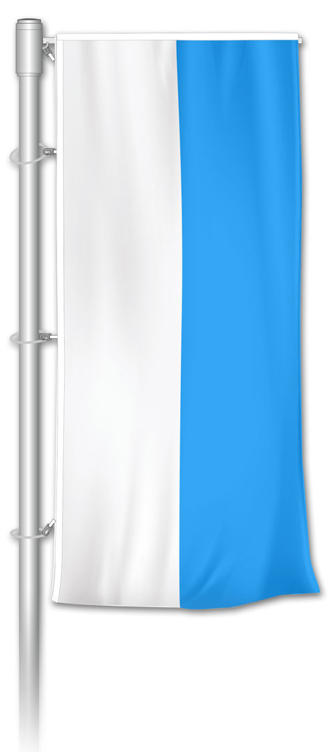 Auslegerfahne Bayern Weiß-Blau
