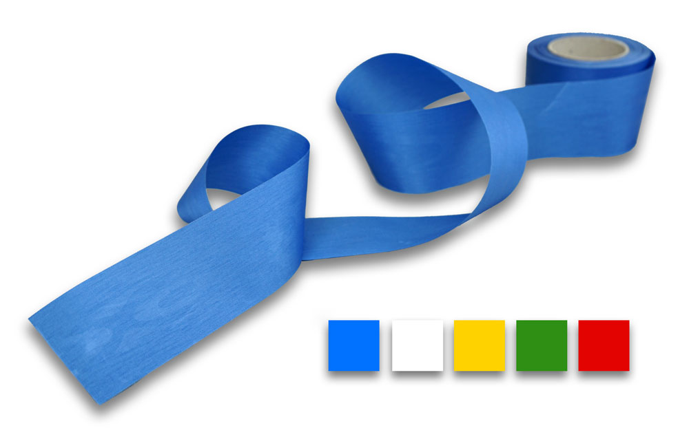 blaues Dekoband aus Moire