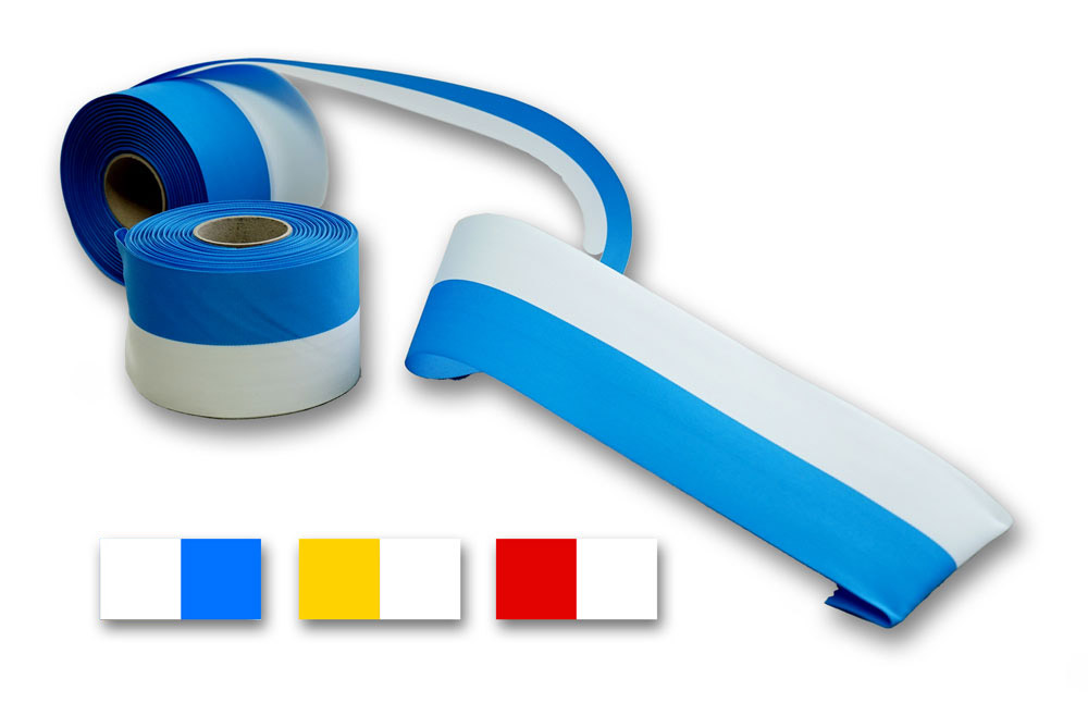 weiss-blaues Ripsband, auch in anderen Farbkombinationen erhältlich